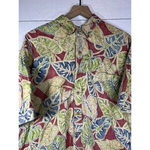 Cooke Street Honolulu 2XL 100% Cotton Hawaiian Palm Leaf Tropical Hawaii Theme